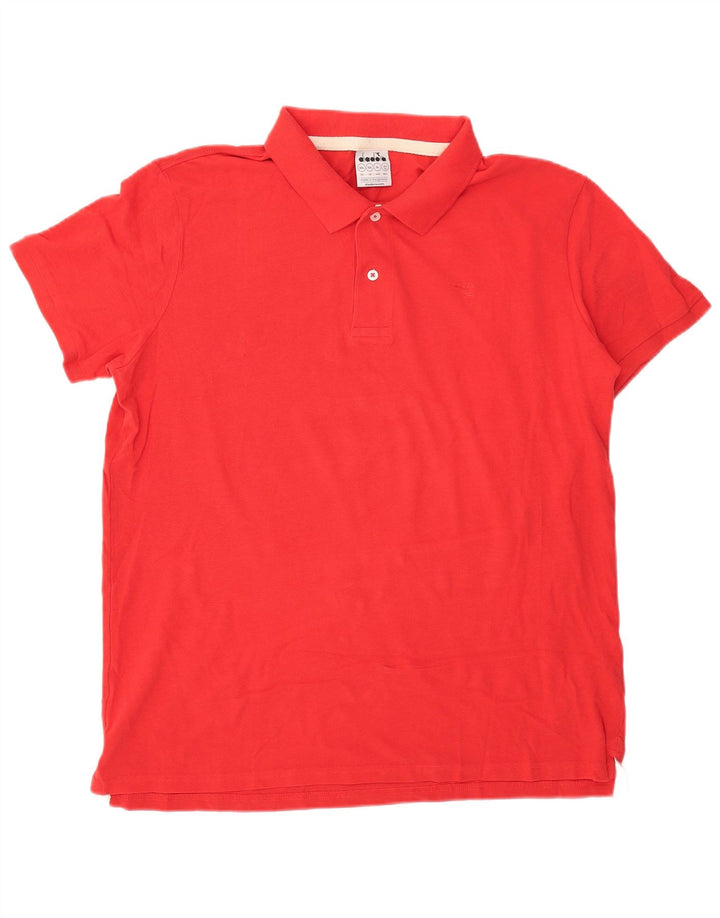 Camisa polo masculina Diadora 2XL algodão vermelho