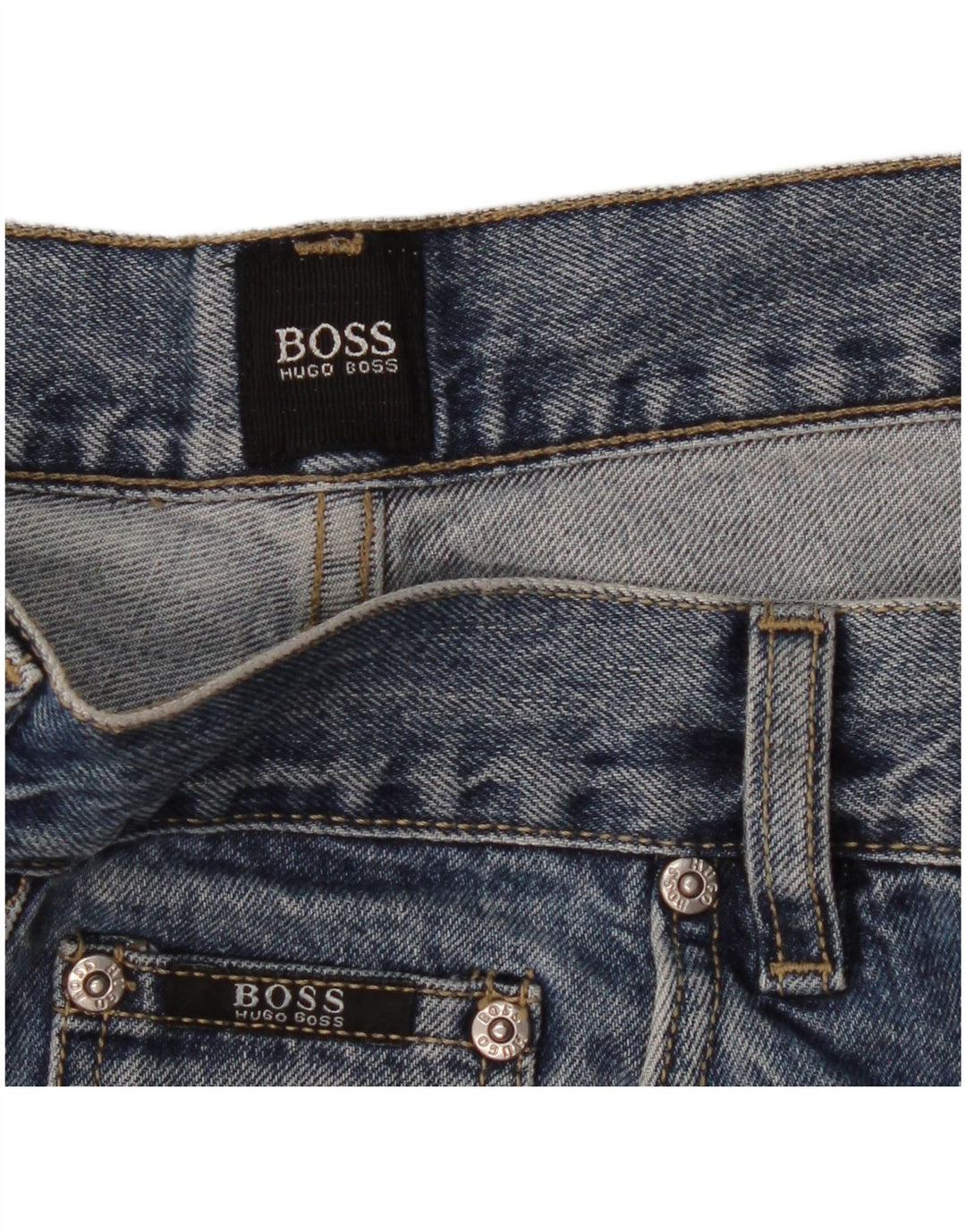 Hugo Boss Calça jeans reta masculina W32 L32 azul