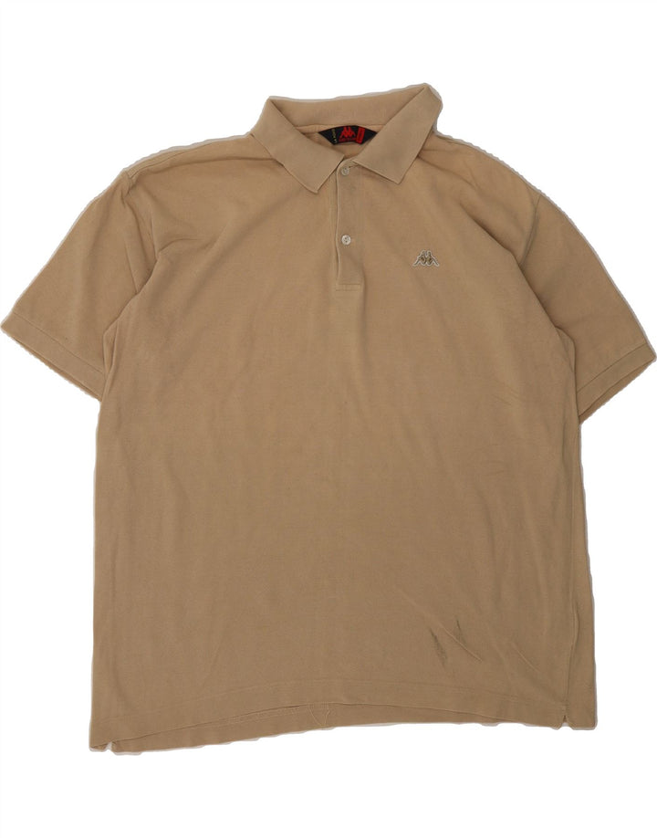 KAPPA Mens Polo Shirt XL Beige Cotton Vintage Kappa and Second-Hand Kappa from Messina Hembry 