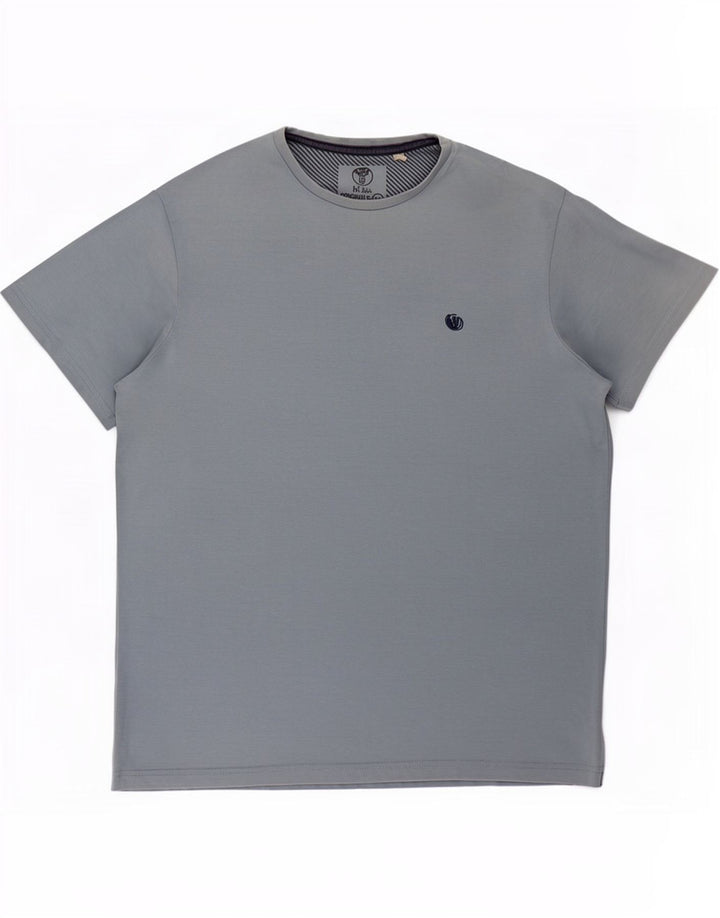 Camiseta masculina Fat Face Top de algodão azul médio