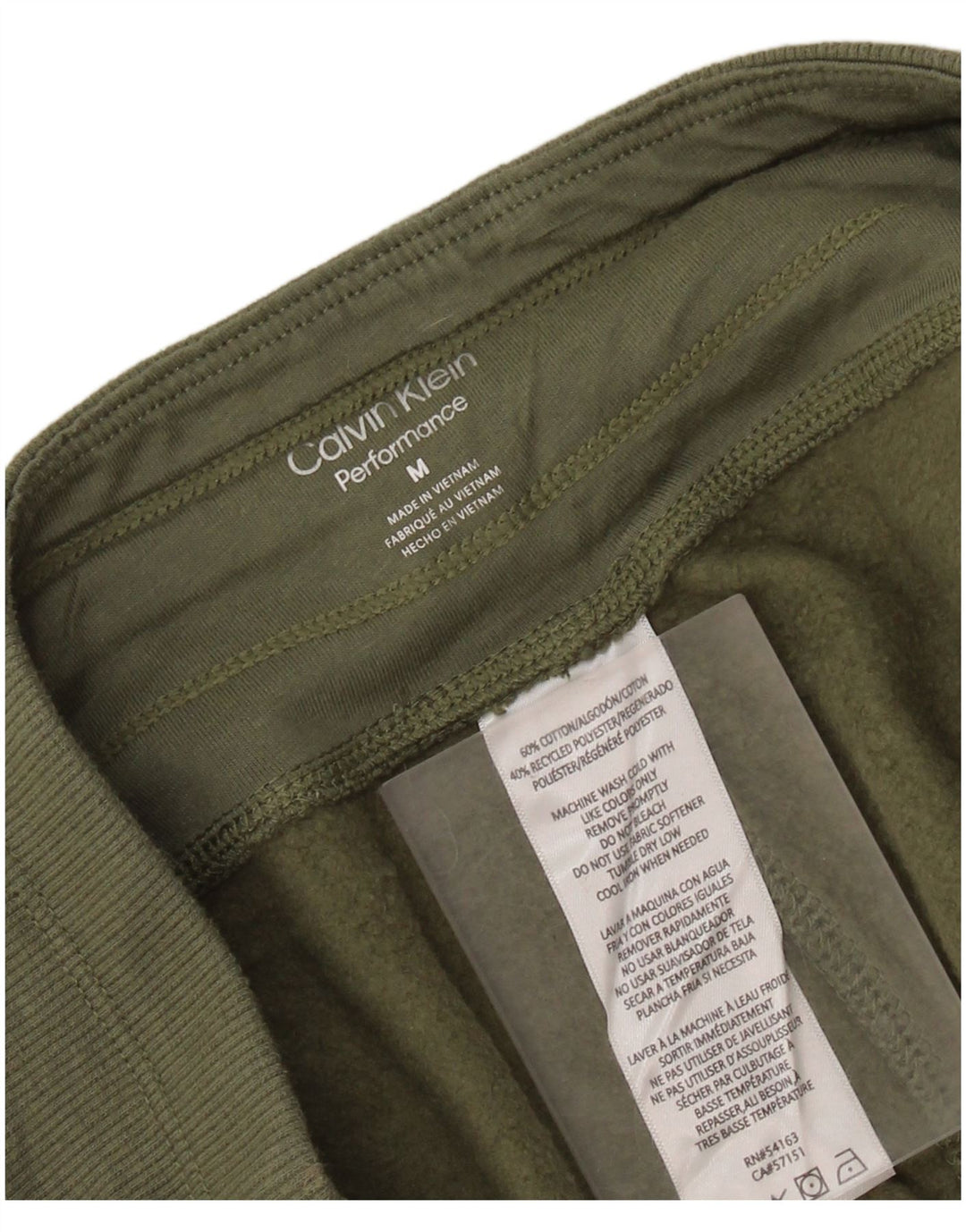 Calça esportiva feminina CALVIN KLEIN com estampa gráfica e corrida Reino Unido 14 médio cáqui