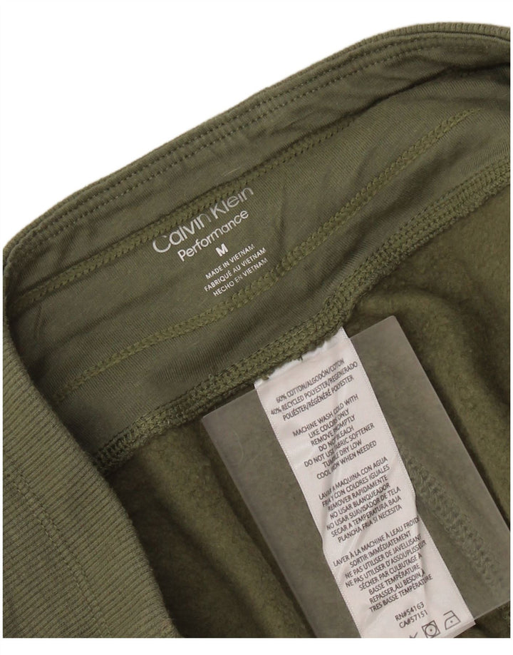 Calça esportiva feminina CALVIN KLEIN com estampa gráfica e corrida Reino Unido 14 médio cáqui