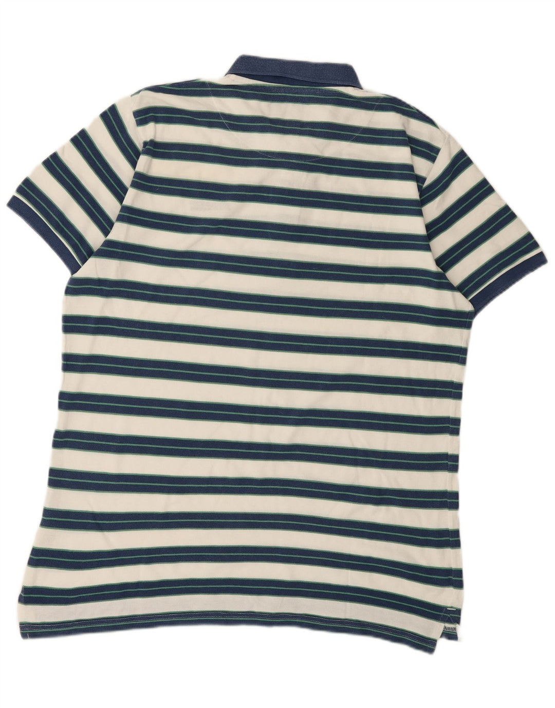 Camisa polo masculina WOOLRICH XL de algodão listrado azul