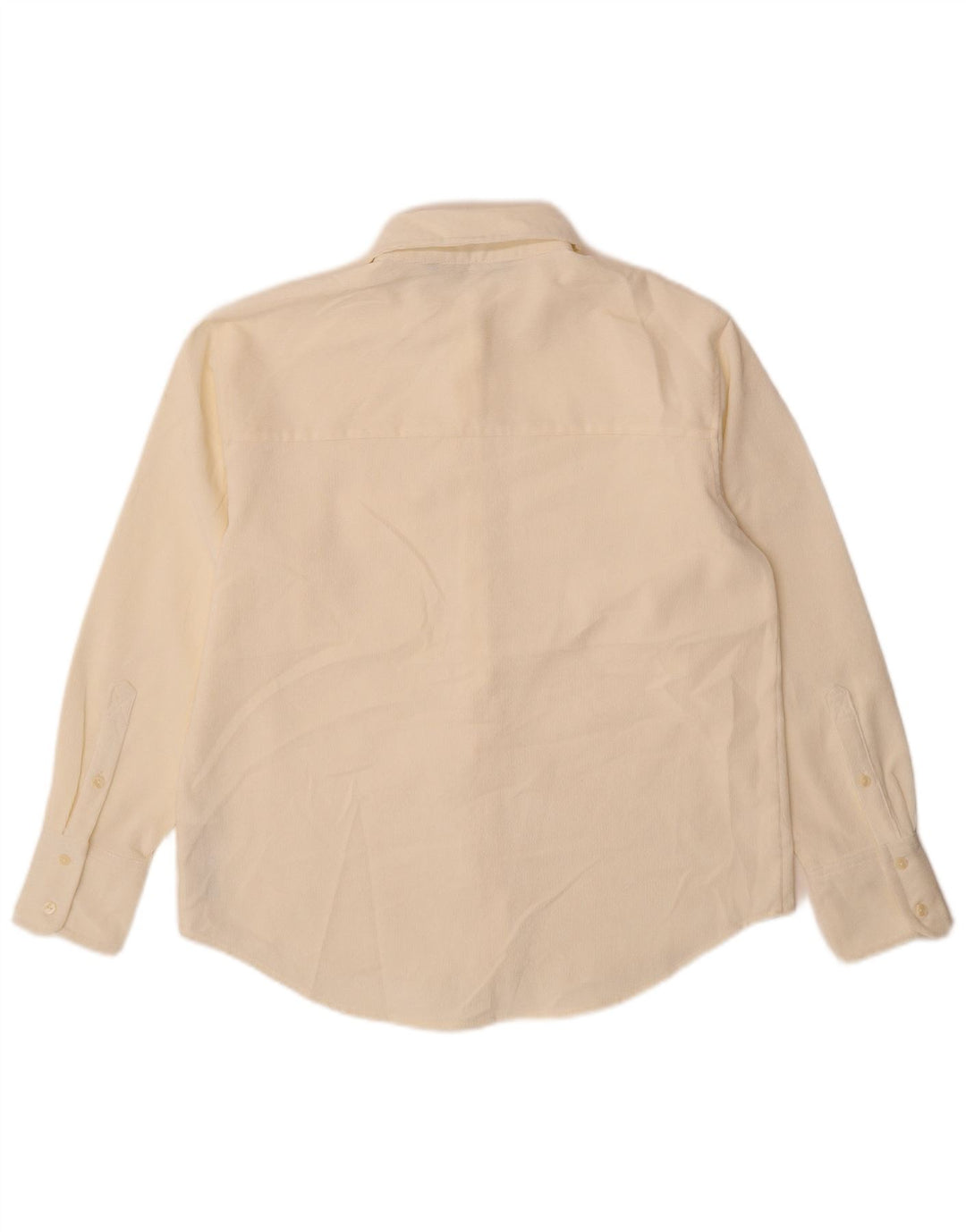 Camisa oversized feminina Zara UK 10 pequena poliéster branco