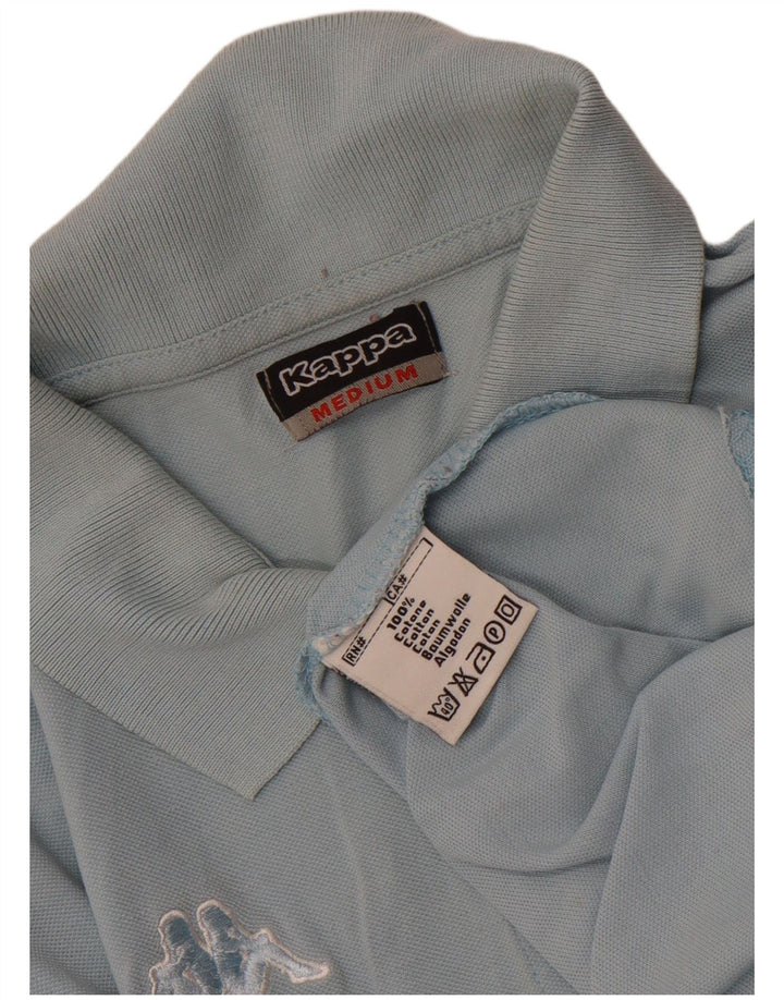 Camisa polo feminina Kappa UK 12 algodão azul médio