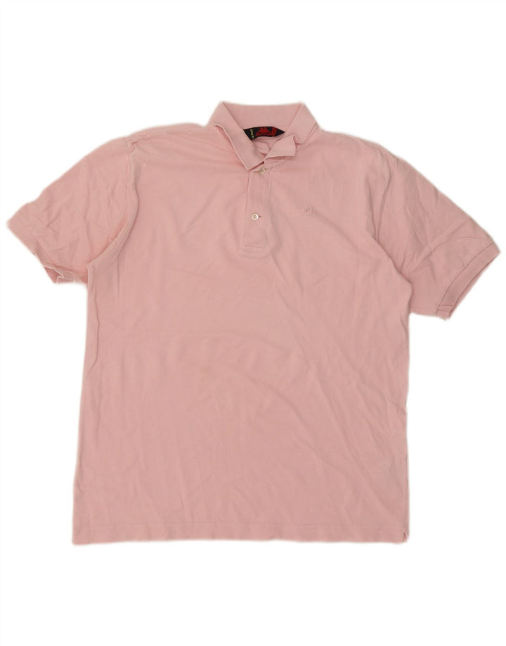 Camisa polo masculina Kappa grande algodão rosa
