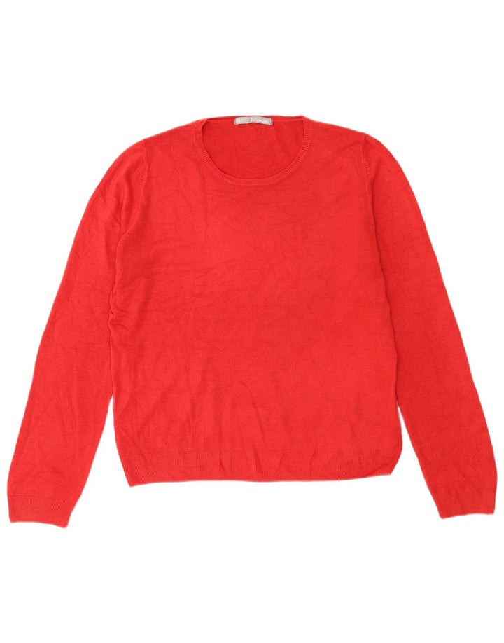 Suéter feminino Marks & Spencer com gola redonda Reino Unido 14 grande vermelho