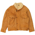 Jaqueta masculina vintage de shearling UK 40 grande shearling bege