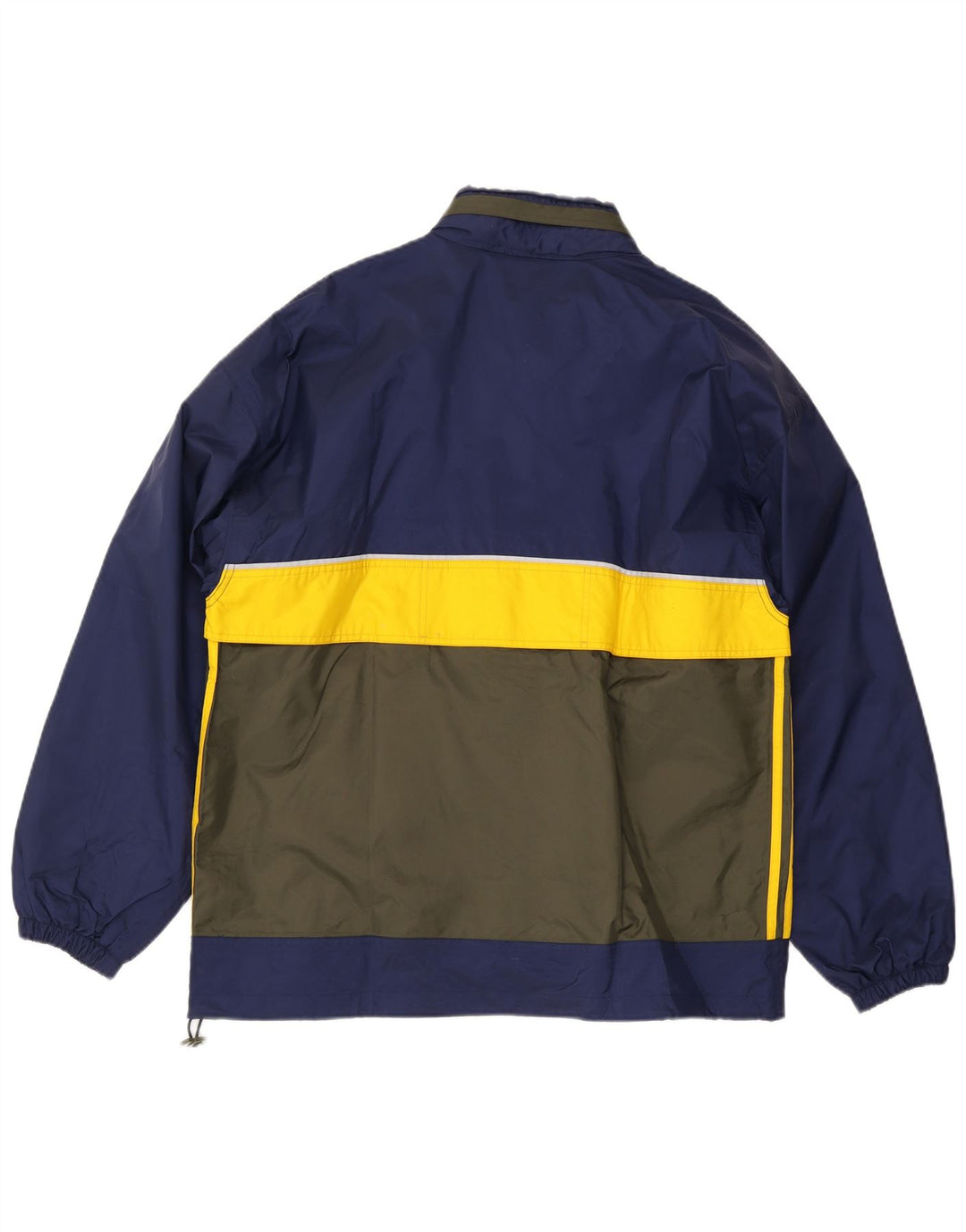 Adidas Mens Hooded Rain Jacket UK 40/42 Médio Azul Marinho Colorblock