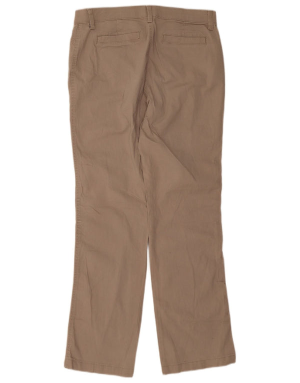 Lee Womens Riders Straight Casual Calça US 8 Médio W30 L29 Algodão Bege
