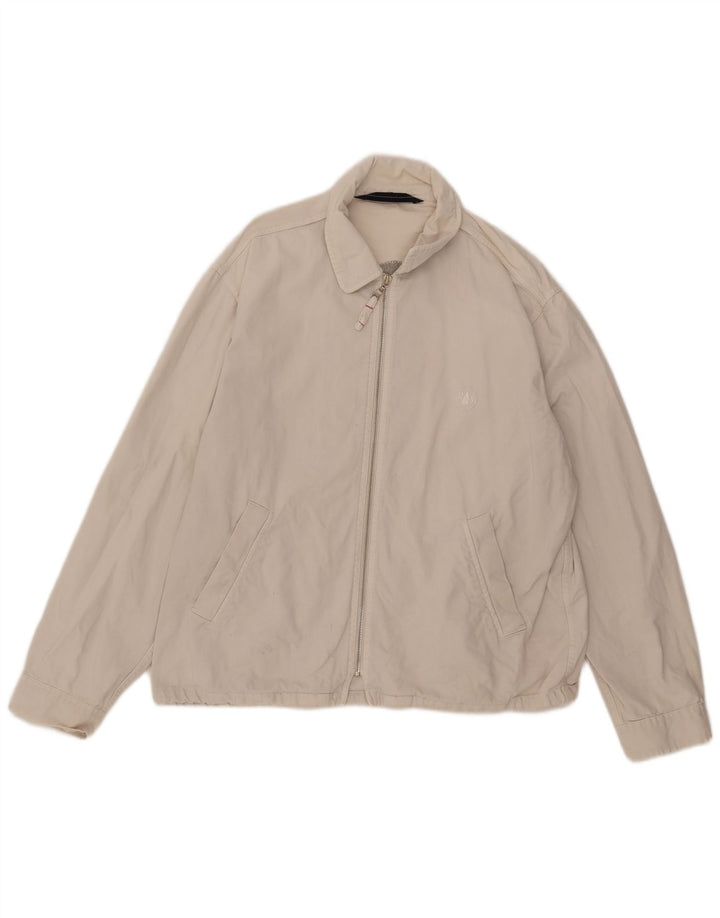 Jaqueta bomber gráfica masculina Murphy & Nye Reino Unido 40 grande algodão bege