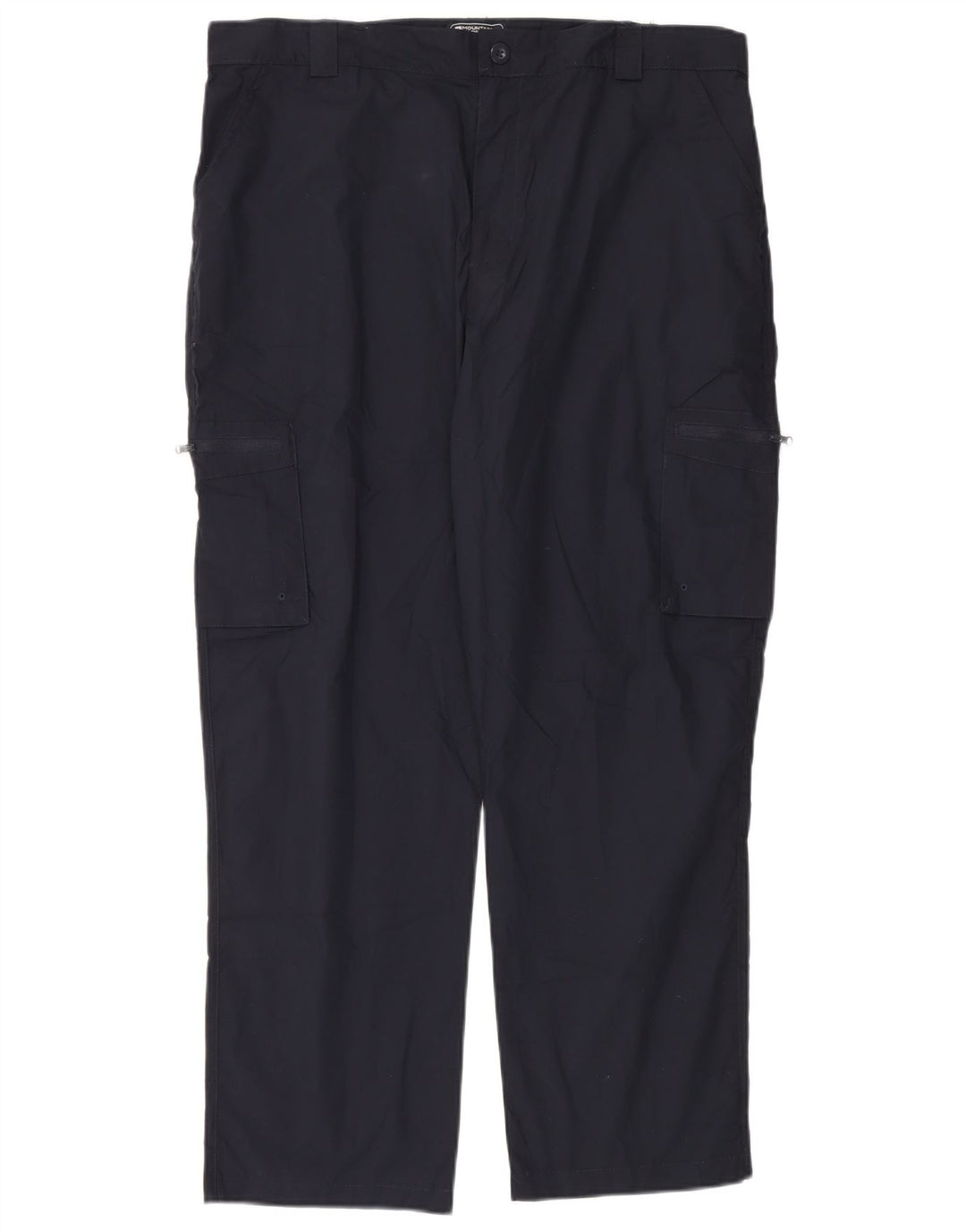 Calças cargo regulares masculinas Mountain Warehouse W40 L30 poliéster azul marinho