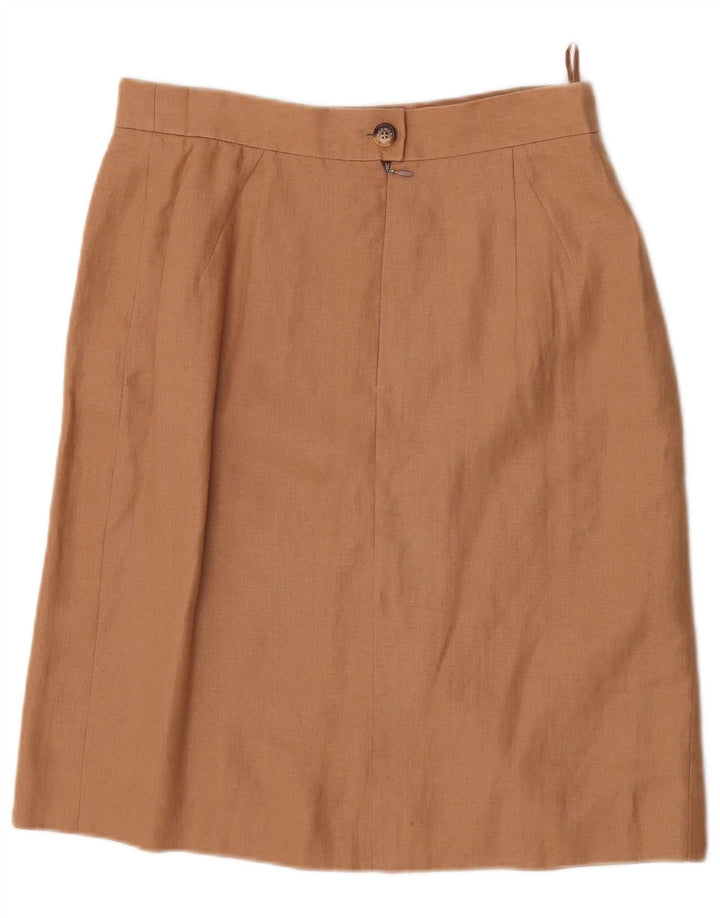 Saia reta feminina HERMES IT 44 Médio W30 Linho Bege