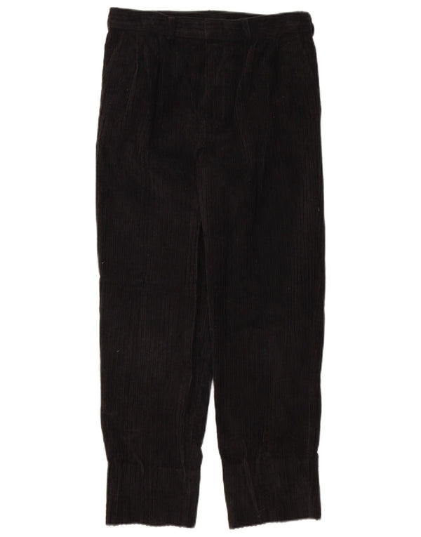 Calça feminina de veludo cotelê St. Bernard W28 L26 algodão preto
