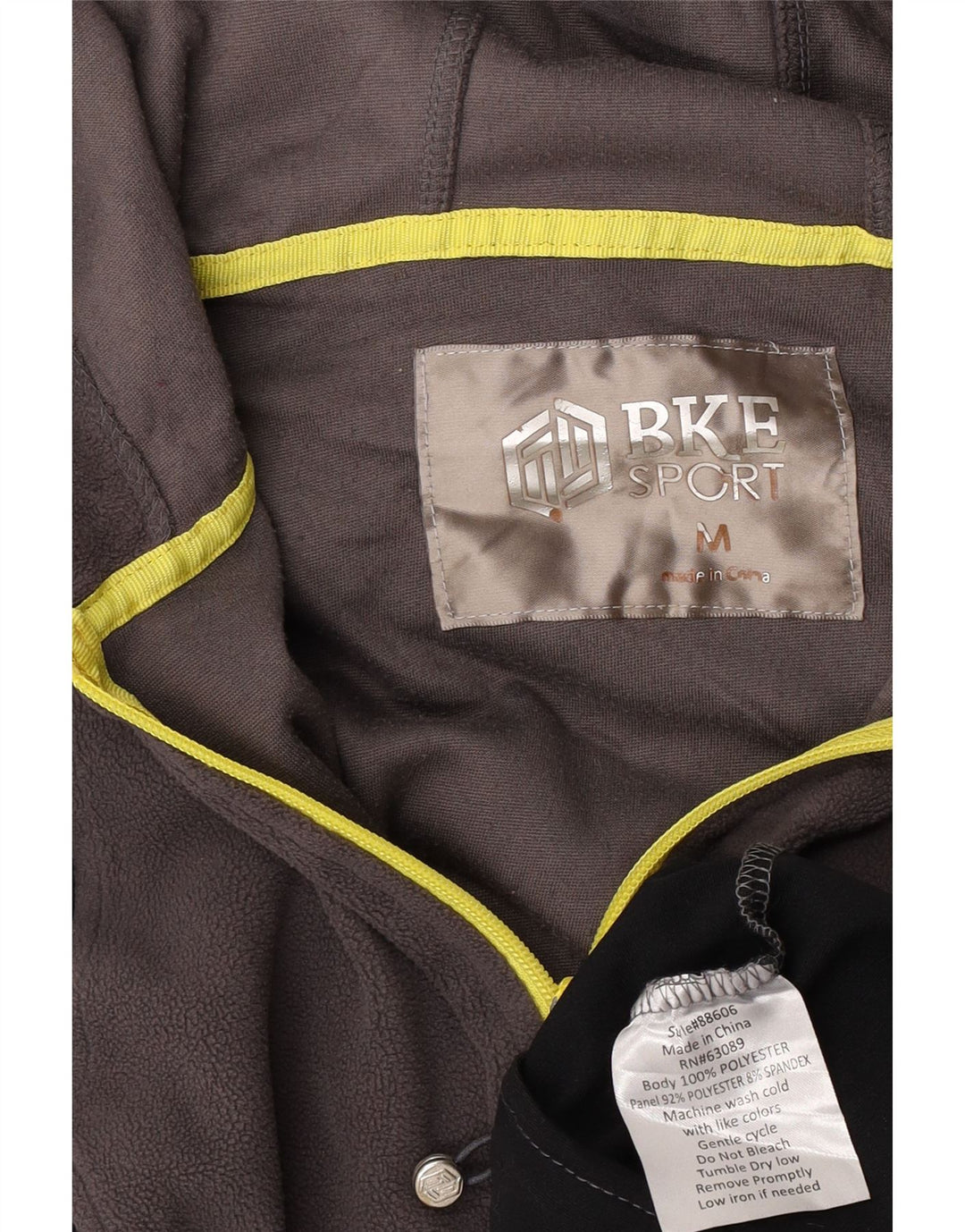 Jaqueta de lã com capuz feminina BKE UK 14 poliéster Colourblock cinza médio