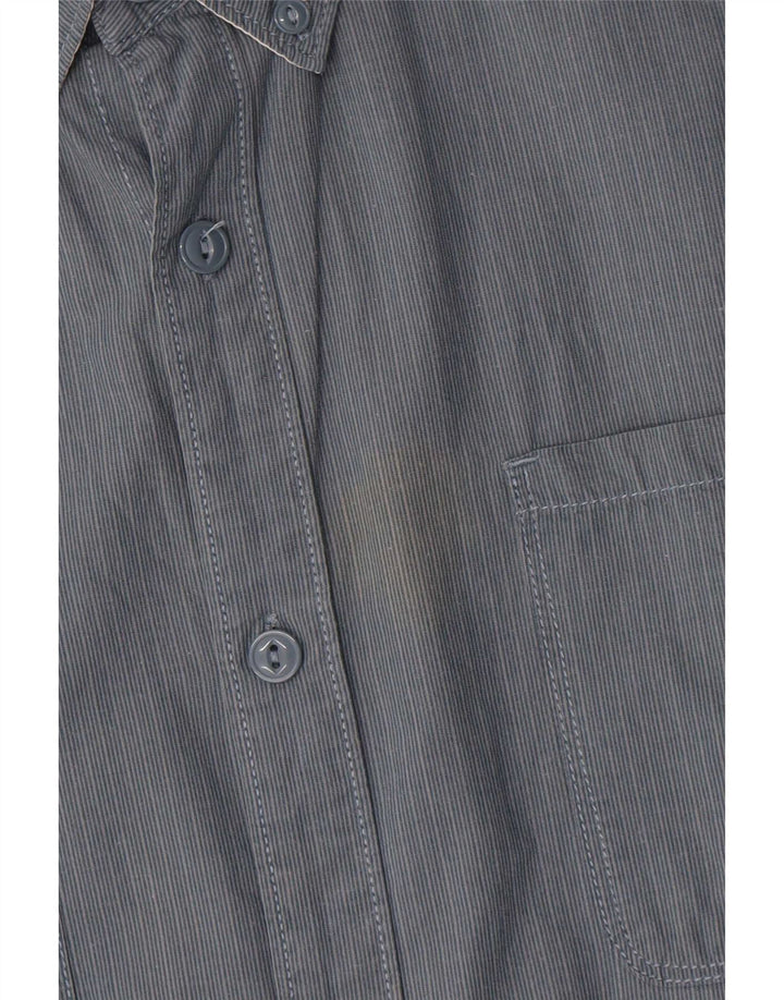Camisa masculina Levi's XL cinza listrada de algodão