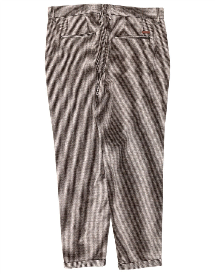 Calça Chino Masculina JACK & JONES W33 L32 Preto Houndstooth Algodão