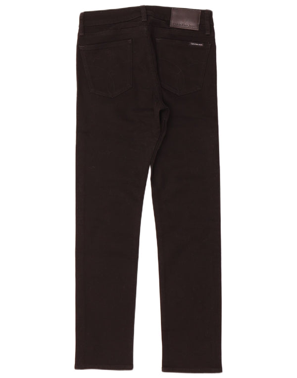 Calvin Klein Masculino Slim Straight Jeans W28 L30 Algodão Preto