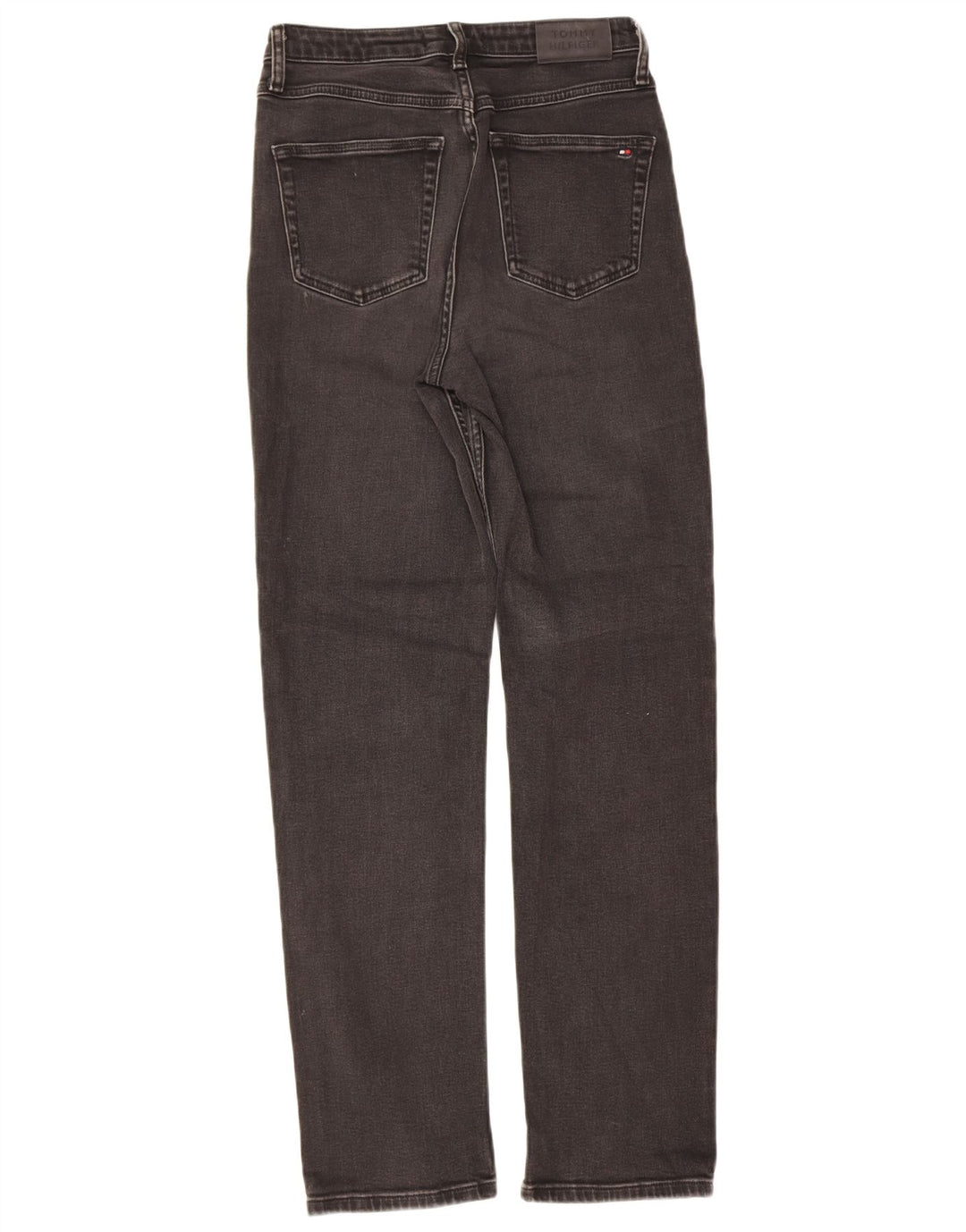 Jeans retos femininos Tommy Hilfiger W28 L32 algodão preto