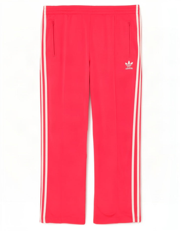 Calça de treino feminina Adidas UK 12 poliéster rosa médio