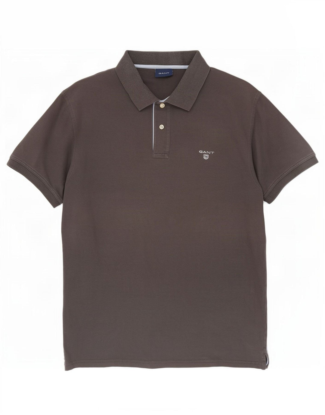 Camisa polo masculina Gant grande algodão cinza