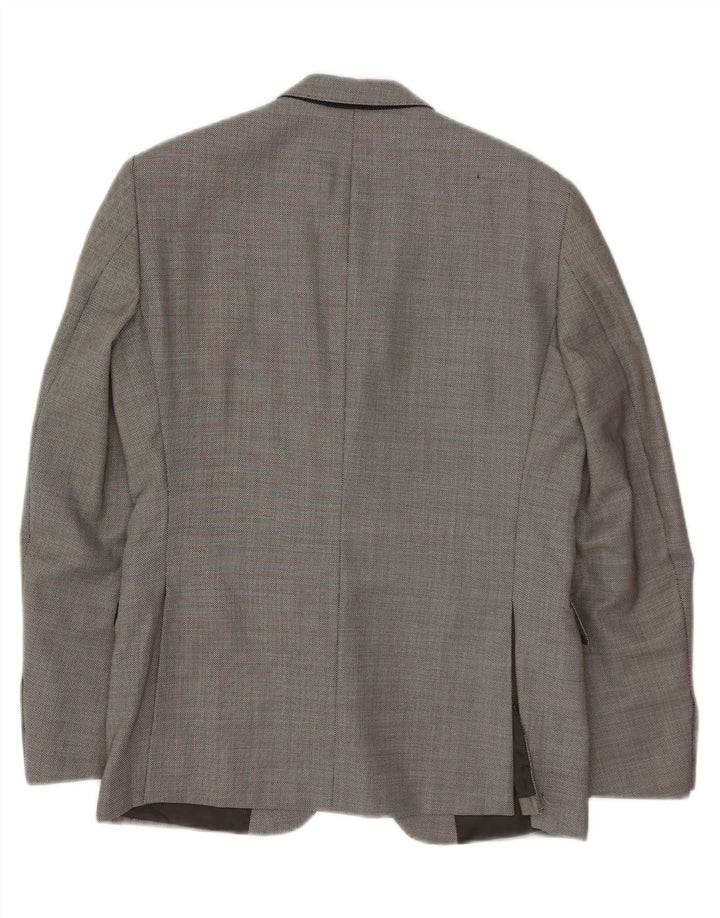Cerruti 1881 Jaqueta Blazer Masculina 2 Botões Slim IT 50 Grande Lã Virgem Cinza