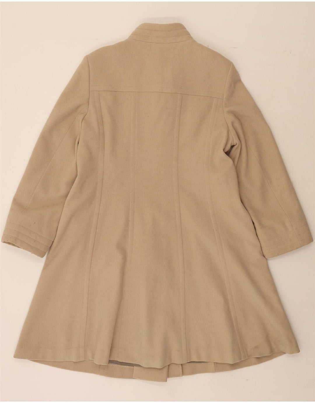 WINDSMOOR Womens Overcoat UK 16 Large Beige Wool Vintage Windsmoor and Second-Hand Windsmoor from Messina Hembry 