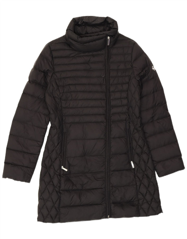 Casaco acolchoado feminino MICHAEL KORS UK 14 médio preto nylon