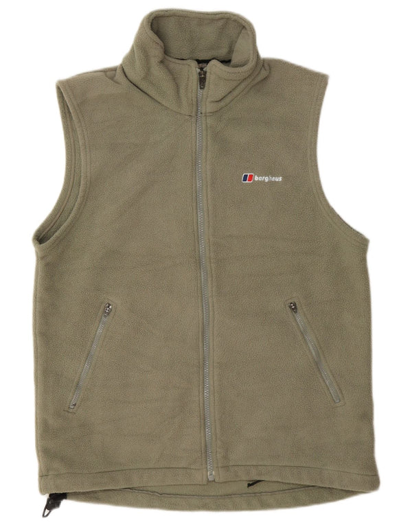 Colete de lã feminino Berghaus UK 14 poliéster cáqui médio