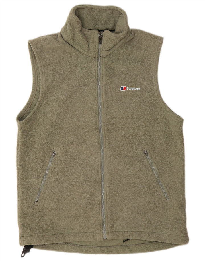 Colete de lã feminino Berghaus UK 14 poliéster cáqui médio