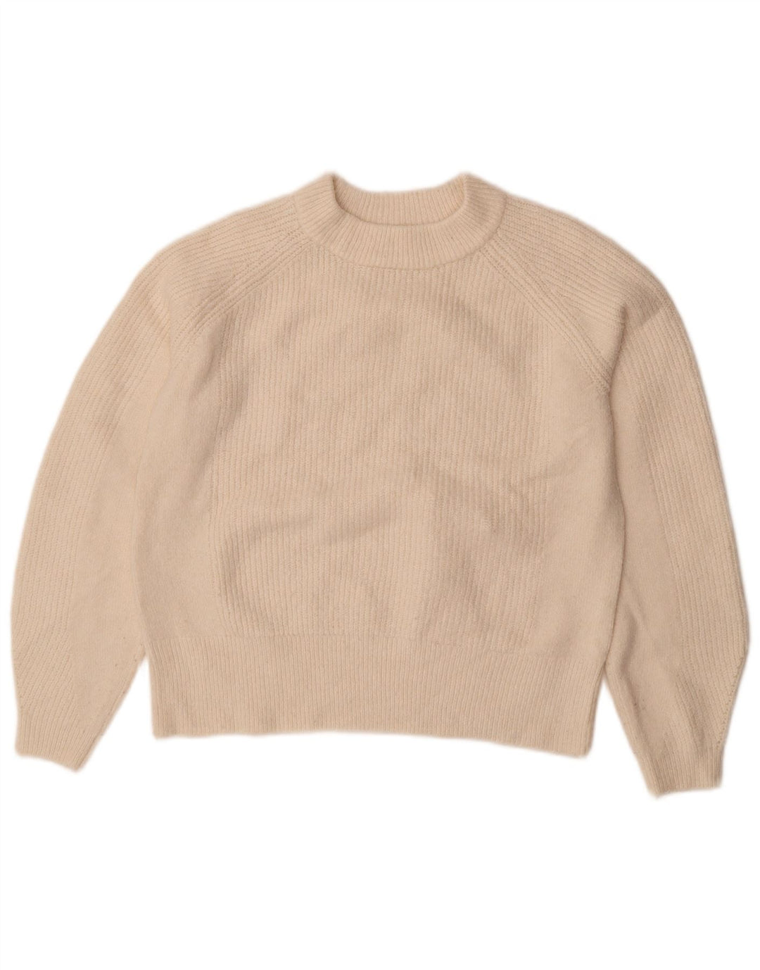 Suéter feminino Marks & Spencer com gola redonda UK 10 pequeno off white