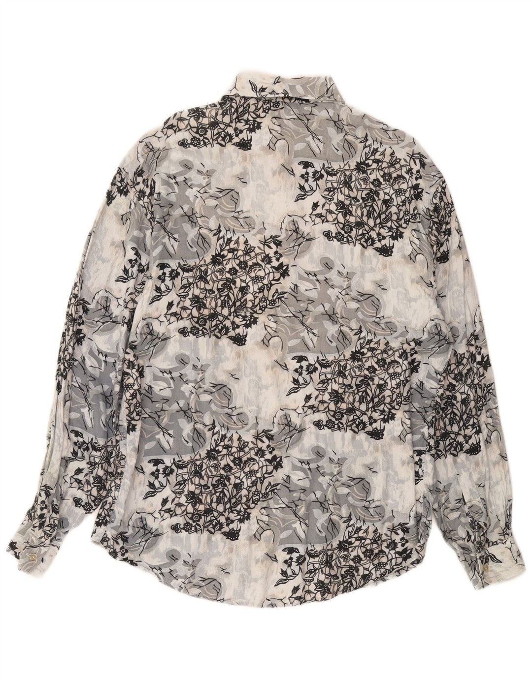 Camisa masculina CRIVER viscose floral cinza médio