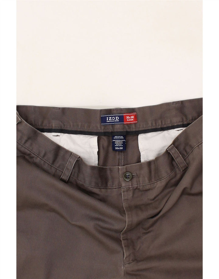 IZOD Mens Classic Straight Chino Trousers W35 L30 Grey Cotton Vintage Izod and Second-Hand Izod from Messina Hembry 