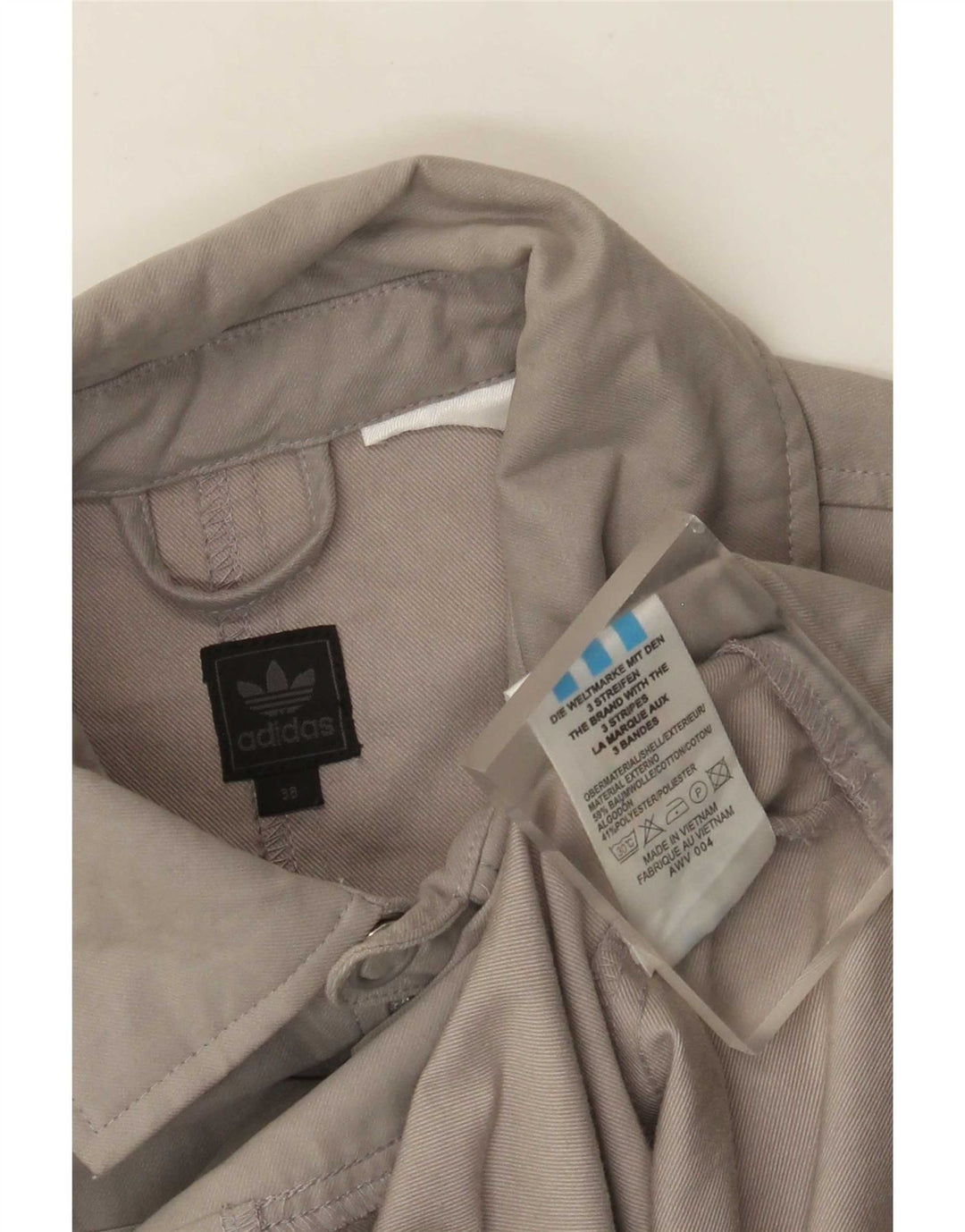 Jaqueta bomber feminina Adidas EU 38 algodão cinza médio