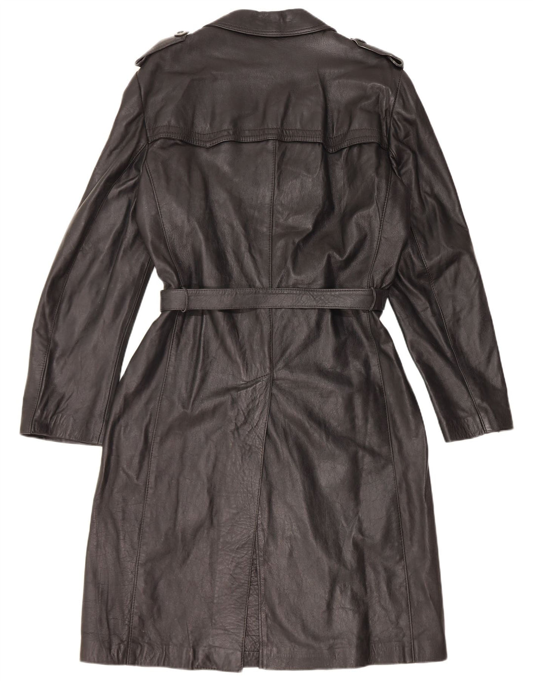 Casaco de couro masculino vintage UK 38 couro preto médio