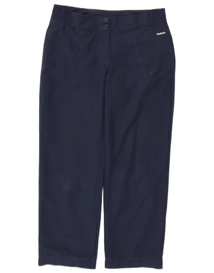 Calça Chino Reta Feminina REEBOK Grande W34 L30 Azul Marinho Poliéster