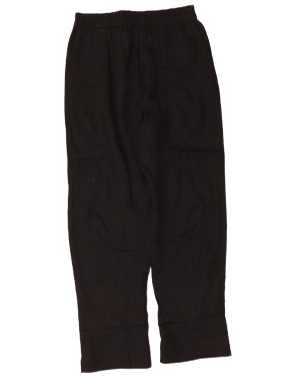 Calça feminina Zara cintura alta reta casual grande W30 L30 preta