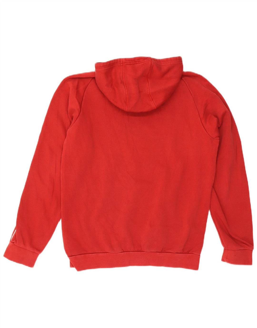 ADIDAS Mens Hoodie Jumper Médio Algodão Vermelho