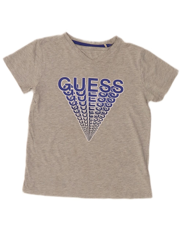 Camiseta gráfica Guess Girls 9-10 anos algodão cinza