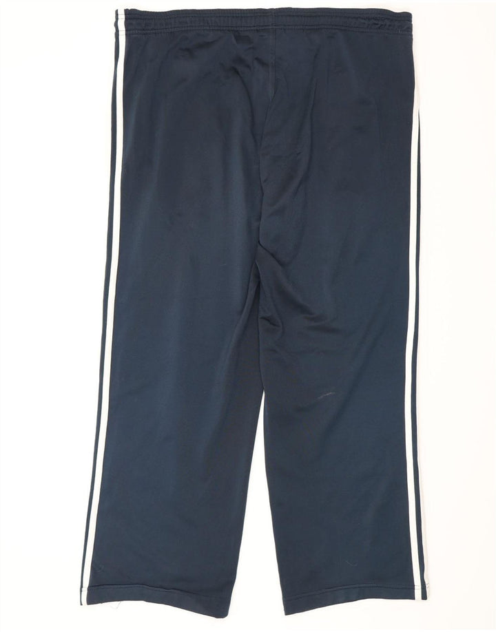 Calça de treino masculina Adidas grande poliéster azul marinho