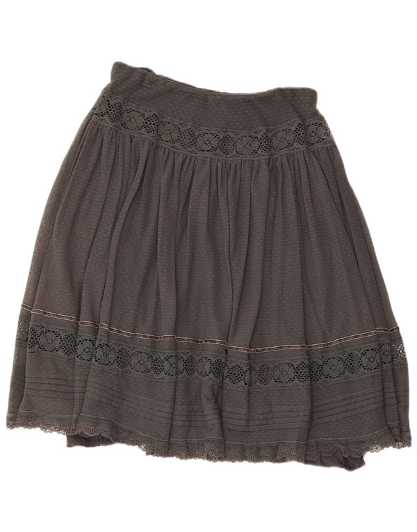 Zara Saia feminina plissada média W28 listrada cinza
