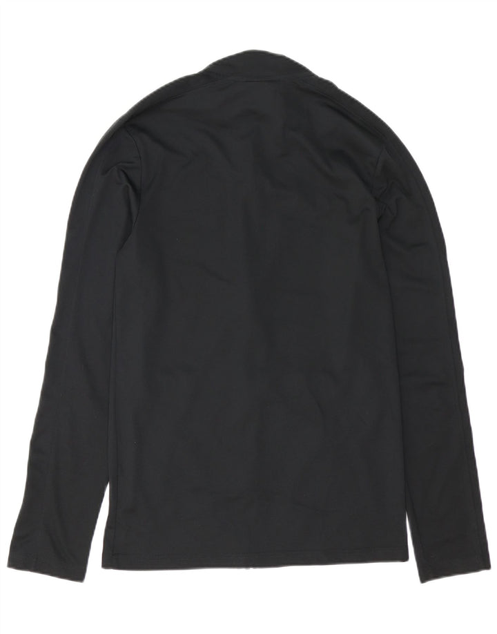Nike Mens Dri Fit Slim Fit Treino Top Jaqueta Pequena Poliéster Preto