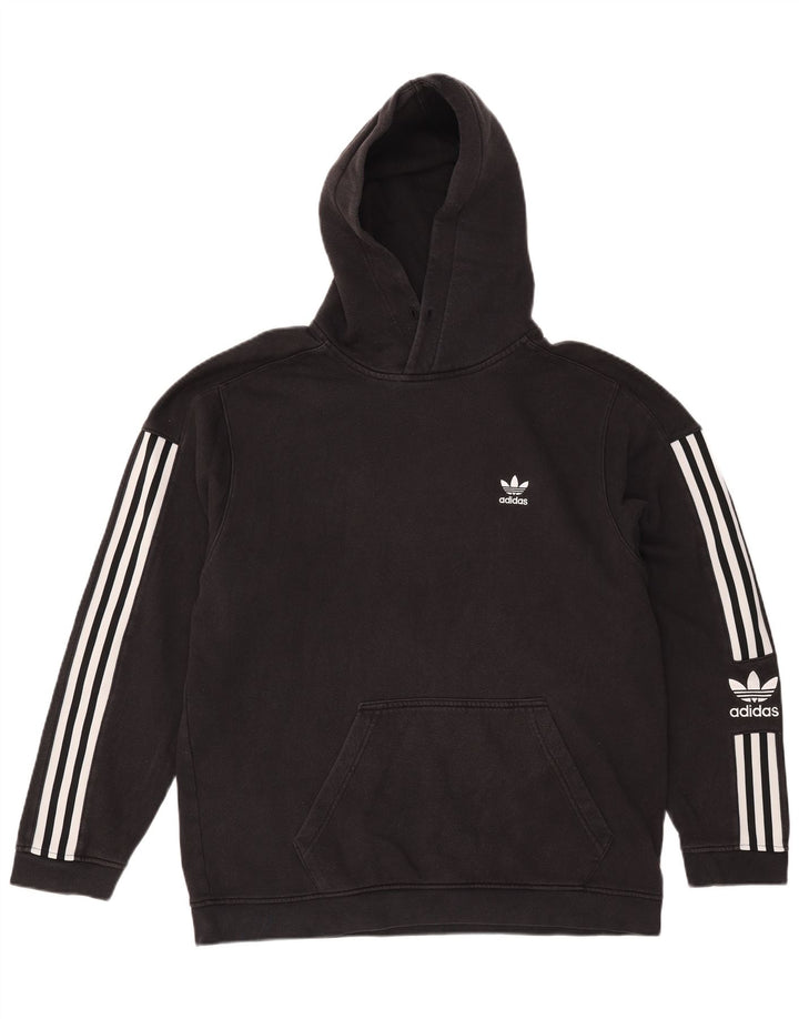 Adidas Mens Hoodie Jumper Médio Algodão Preto