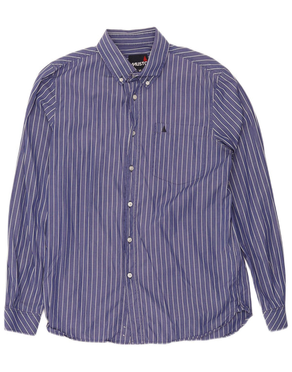 Camisa masculina Musto listrada azul média