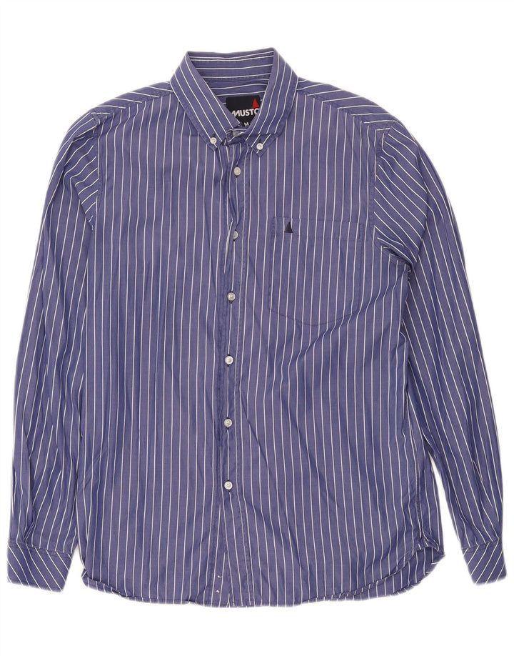 Camisa masculina Musto listrada azul média