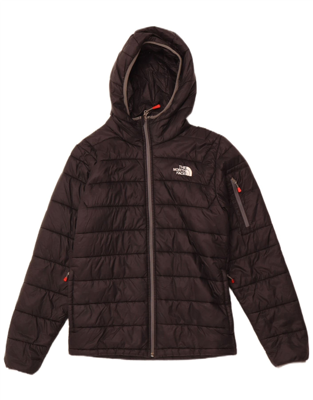 Jaqueta masculina acolchoada com capuz THE NORTH FACE UK 36 pequena nylon preta