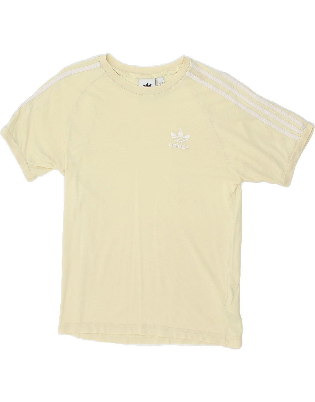 ADIDAS Mens T-Shirt Top XS Yellow Cotton Vintage Adidas and Second-Hand Adidas from Messina Hembry 