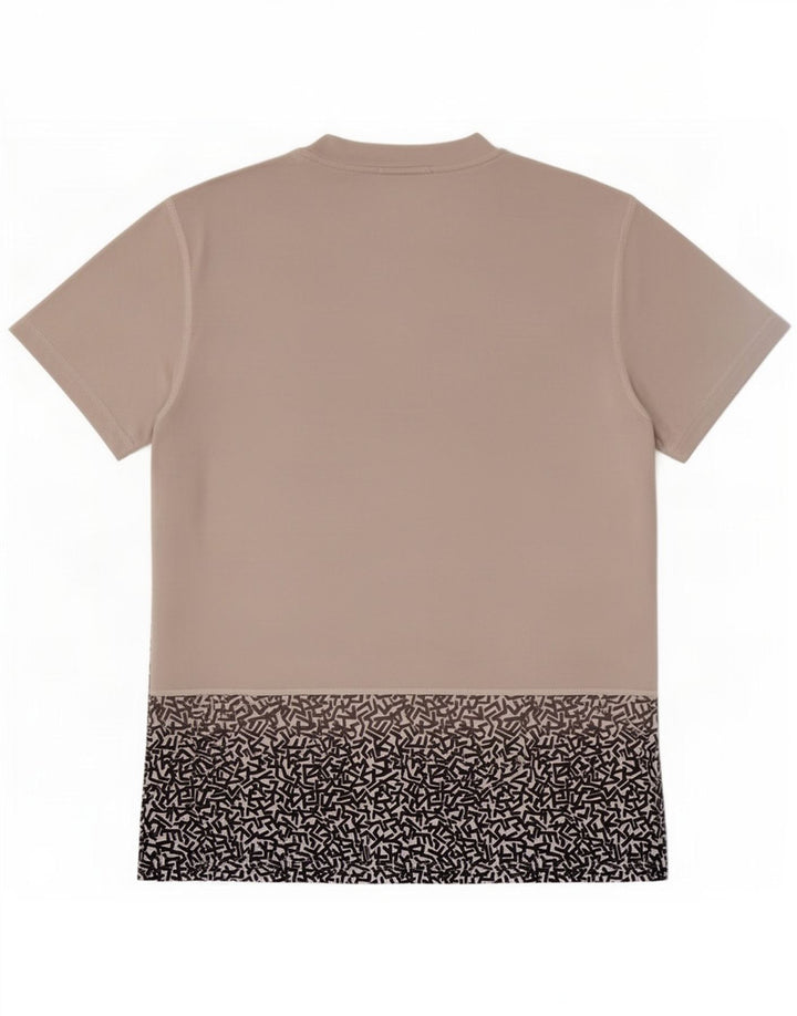 Camiseta Nike masculina Dri Fit Graphic Top cinza médio poliéster geométrico