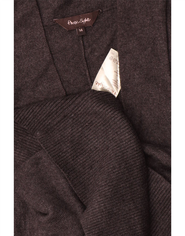 Vestido jumper feminino de grandes dimensões da Phase Eight Reino Unido 14 grande cinza nylon