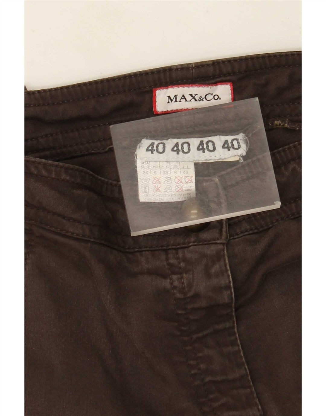 Max&Co. Calça cargo feminina slim UK 8 pequena W30 L29 marrom